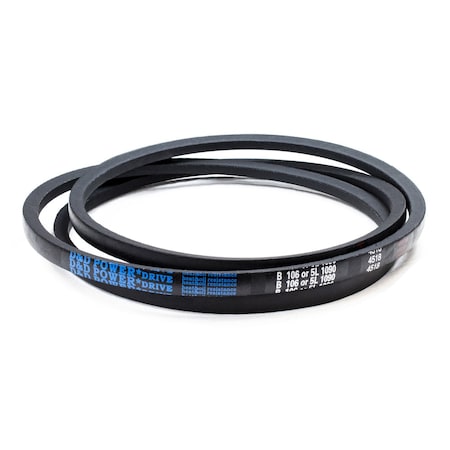 D&D B106/5L1090 Classical V-Belt, 109 in Outside Length, 21/32 in Top Width, 1 Ribs B106/5L1090